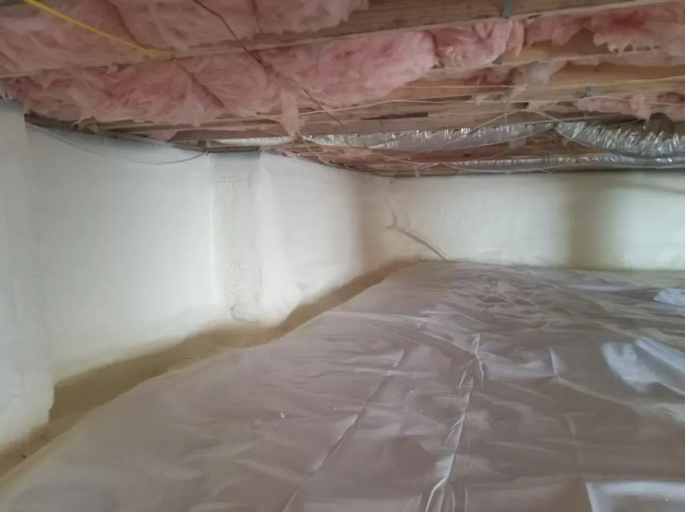 Crawl space encapsulation with closed-cell spray foam for Attic Insulation in Greensburg